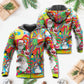 Hippie Santa Christmas Hoodie For Winter Streetwear Christmas Travel And Seasonal Home Gatherings