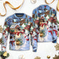 Christmas Snowman Happy Couple Sweater For Family Gatherings Winter Travel And Everyday Seasonal Comfort