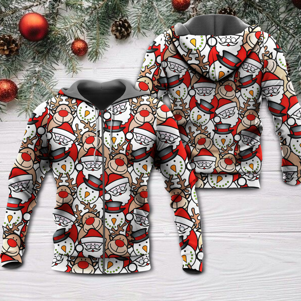 Cute Funny Christmas Santa Reindeer Hoodie For Christmas Gatherings Outdoor Trips And Relaxed Seasonal Style