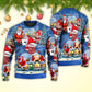 Christmas Rebellious Santa Fun Sweater For Seasonal Parties Cozy Gatherings And Thoughtful Holiday Gifts
