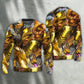 Golden Dragon Skull Fantasy Sweater For Alternative Outfits Seasonal Events And Everyday Comfort