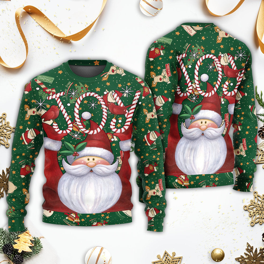 Christmas Santa Joyful Sweater For Winter Celebrations Family Events And Relaxed Seasonal Styling