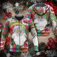 Colorful Hippie Christmas Psychedelic Santa Hoodie For Holiday Parties Weekend Outings And Cheerful Gift Giving