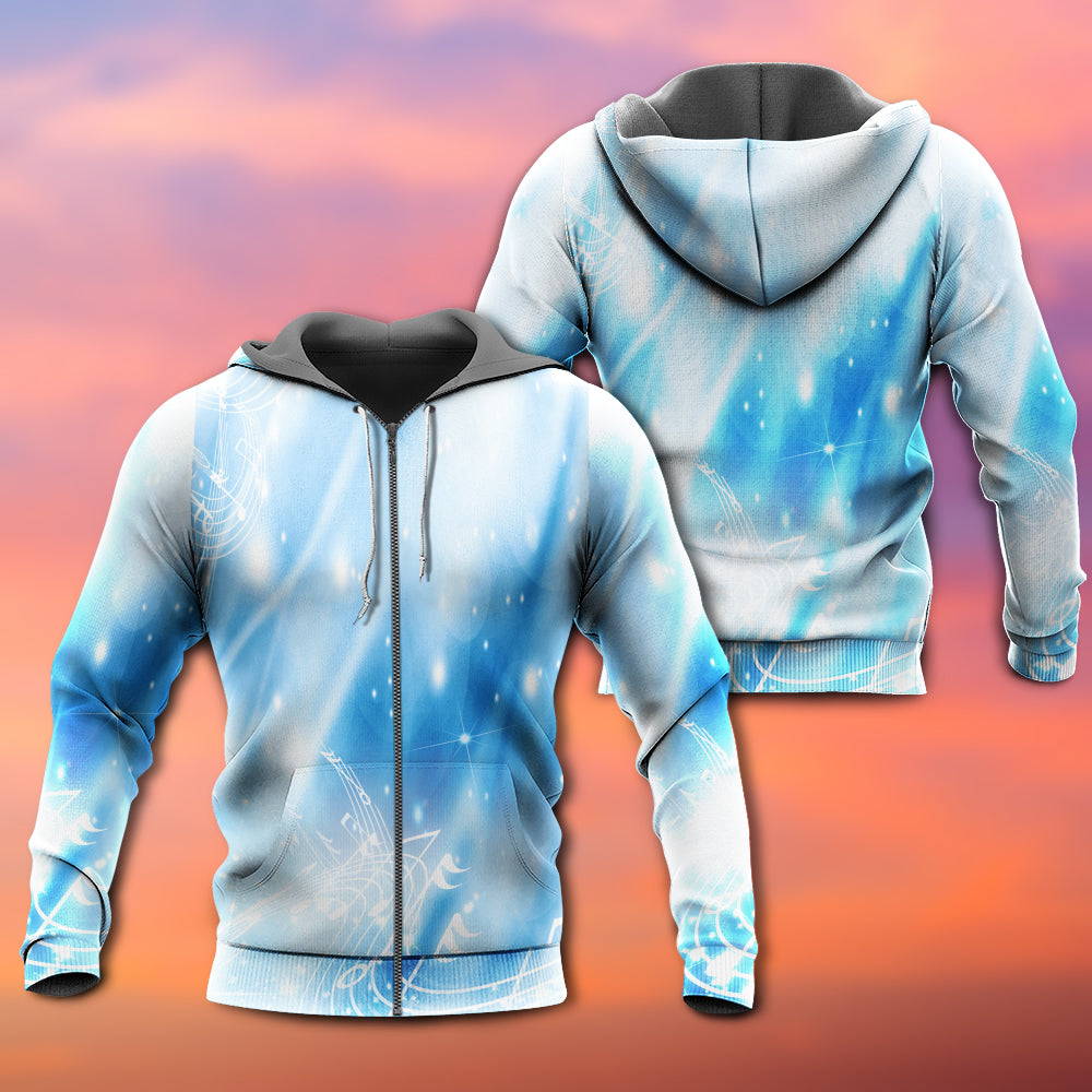 Dark Blue Music Notes Hoodie For Concert Days Travel Adventures And Casual Layering