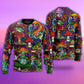 Hippie Mushroom Peace Sweater For Bohemian Style Festivals Travel And Casual Everyday Wear
