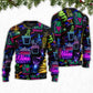 Christmas Wine Neon Sweater For Family Gatherings Winter Travel And Everyday Seasonal Comfort