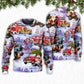 Santa Hot Rod Christmas Tree Sweater For Seasonal Parties Cozy Gatherings And Thoughtful Holiday Gifts