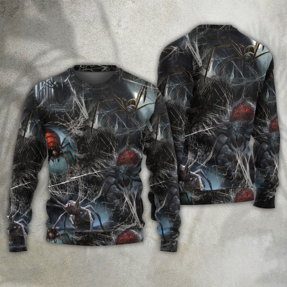 Halloween Spider Dark Fantasy Sweater For Alternative Outfits Seasonal Events And Everyday Comfort