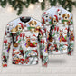 Santa And Snowman Joyful Companions Sweater For Festive Parties Family Photos And Comfortable Seasonal Wear