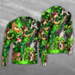Irish Cat Girl St Patrick Green Light Sweater For Casual Styling Weekend Outings And Creative Gift Giving