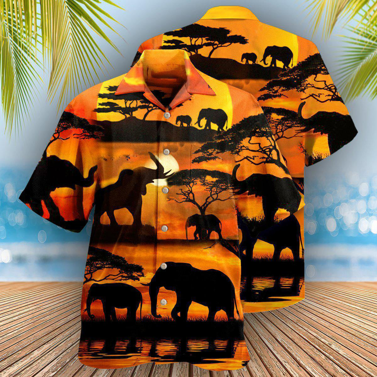Yellow Elephant Stronger Think Sky Hawaiian Shirt For Beach Parties And Weekend Getaways