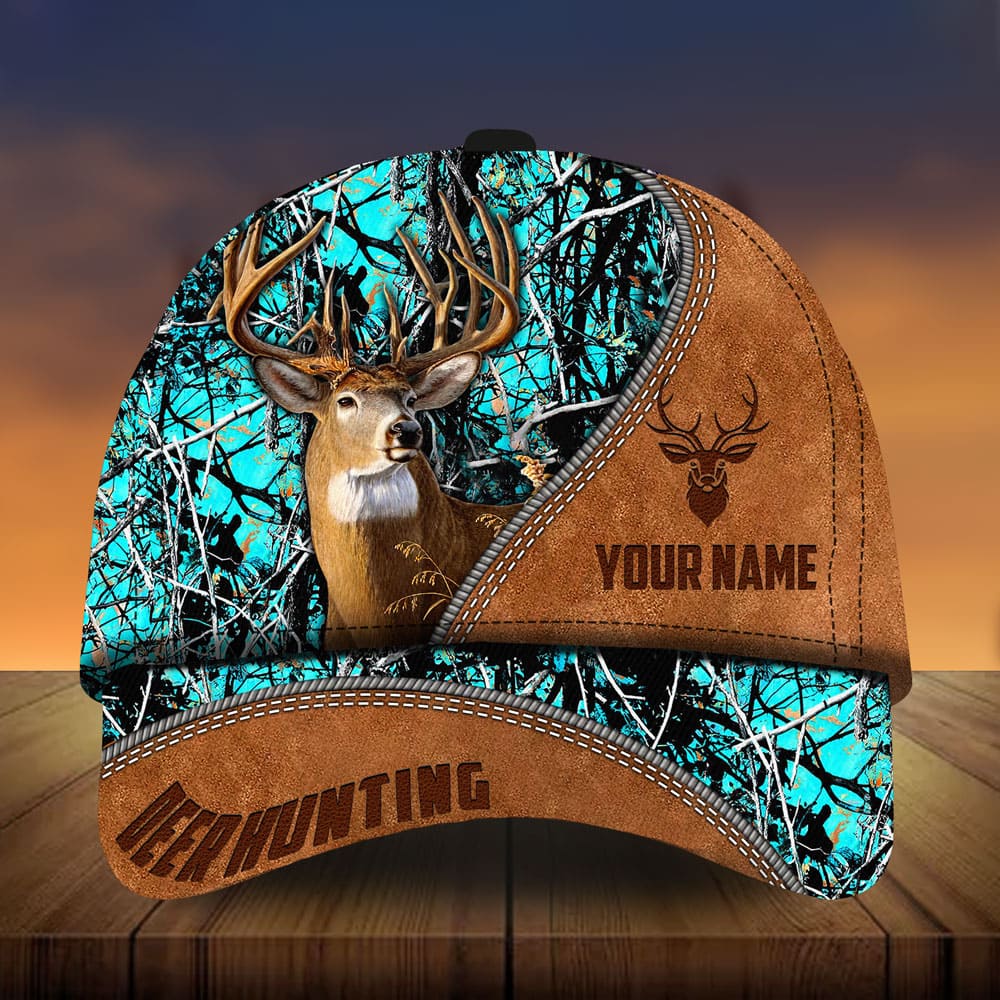 Leather Deer Hunting Personalized Classic Cap For Summer Vacations Parties And Outdoor Events