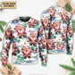 Christmas Santa Summer Beach Custom Sweater For Holiday Travel Winter Outings And Cheerful Gift Giving