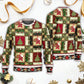 Christmas Santa And Fir Tree Sweater For Holiday Travel Winter Outings And Cheerful Gift Giving