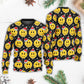 Christmas Smile Happy Face Santa Hat Sweater For Family Gatherings Winter Travel And Everyday Seasonal Comfort