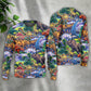 Colorful Dinosaur Sweater For Animal Inspired Style Events And Comfortable Daily Wear