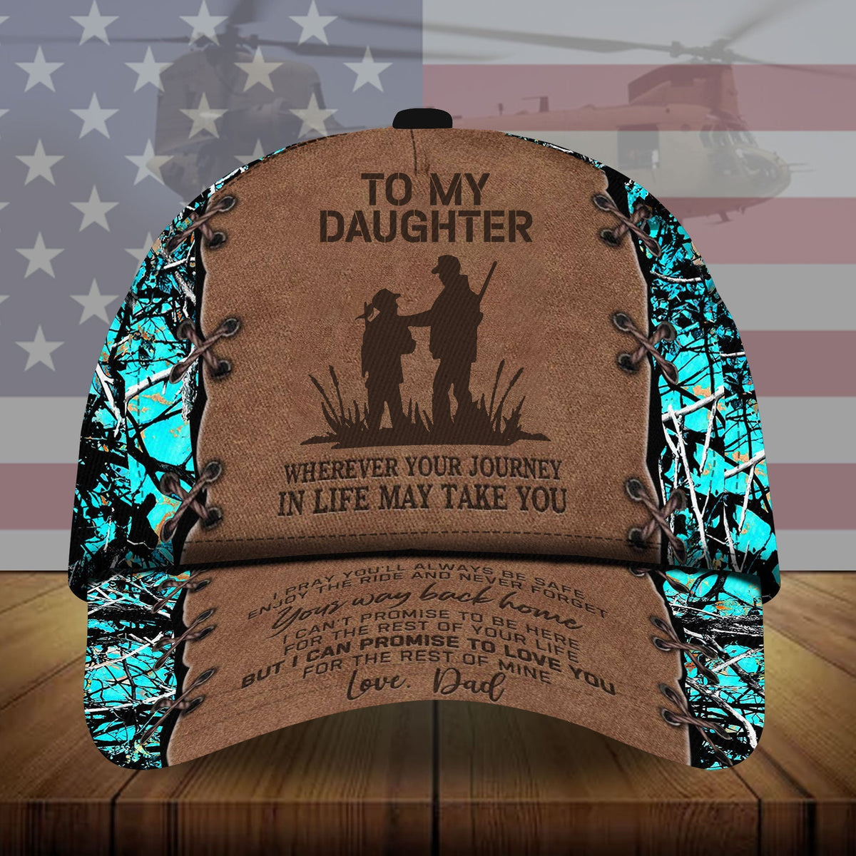 To My Daughter Personalized Camo Deer Hunting Gift Classic Cap For Festivals Vacations Outdoor Fun And Daily Comfort