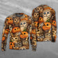 Halloween Owl Pumpkin Sweater For Alternative Outfits Seasonal Events And Everyday Comfort