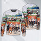 Horse Racing Wild Power Sweater For Casual Styling Weekend Outings And Creative Gift Giving
