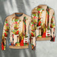 Abstract Colorful Guitar Sweater For Holidays Parties And Comfortable Everyday Wear