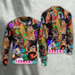 Cat Rocker Music Sweater For Live Events Travel And Relaxed Creative Outfits