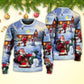 Christmas Santa Snowman Village Sweater For Seasonal Parties Cozy Gatherings And Thoughtful Holiday Gifts