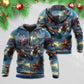 Santa Holiday Action Hoodie For Christmas Events Holiday Travel And Comfortable Casual Outfits