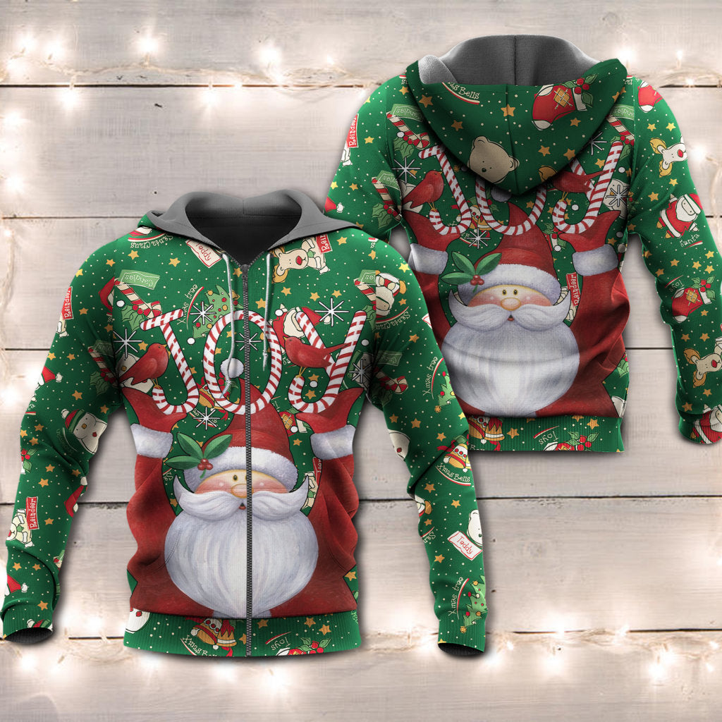 Christmas Santa Lover Joy Hoodie For Winter Streetwear Christmas Travel And Seasonal Home Gatherings