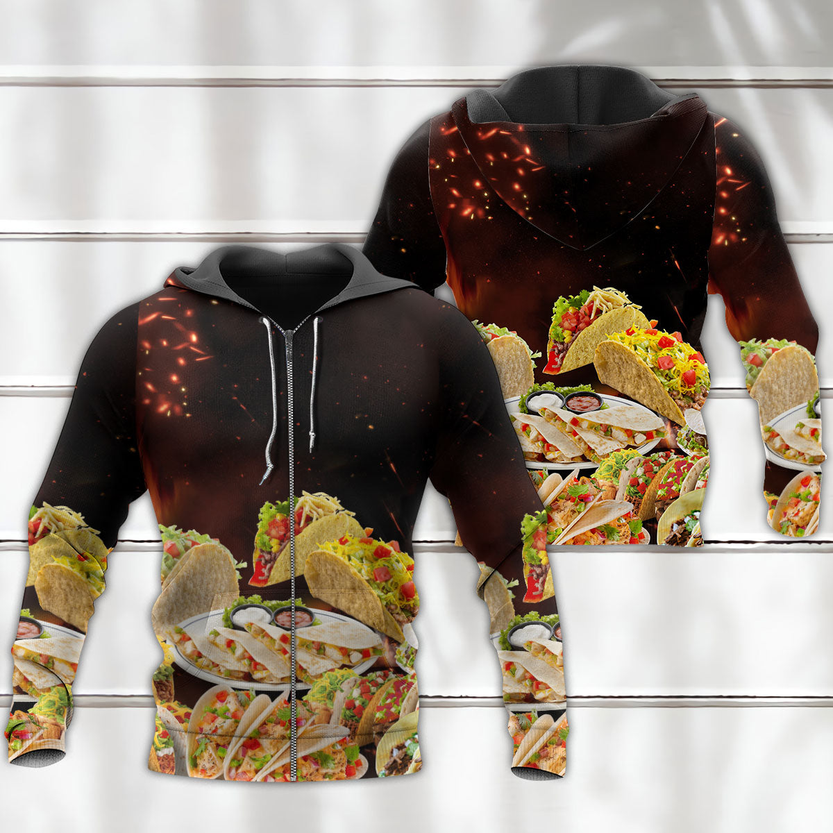 Tacos Fast Food Lover Hoodie For Relaxed Streetwear Weekend Travel And Everyday Style