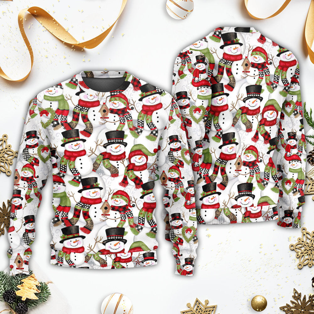 Christmas Snowman Family Happy Holiday Sweater For Festive Events Weekend Outings And Comfortable Winter Style