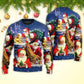 Christmas Funny Santa Up On Rooftop Sweater For Family Gatherings Winter Travel And Everyday Seasonal Comfort