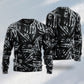 Skull Philosophy Dark Sweater For Art Lovers Holidays Parties And Comfortable Wear