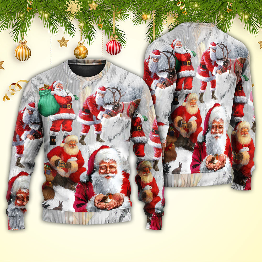Christmas Santa Story Funny Sweater For Family Gatherings Winter Travel And Everyday Seasonal Comfort