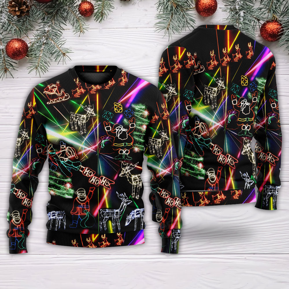 Christmas Tree Neon Snowman Sweater For Festive Family Events Casual Wear And Holiday Gift Giving