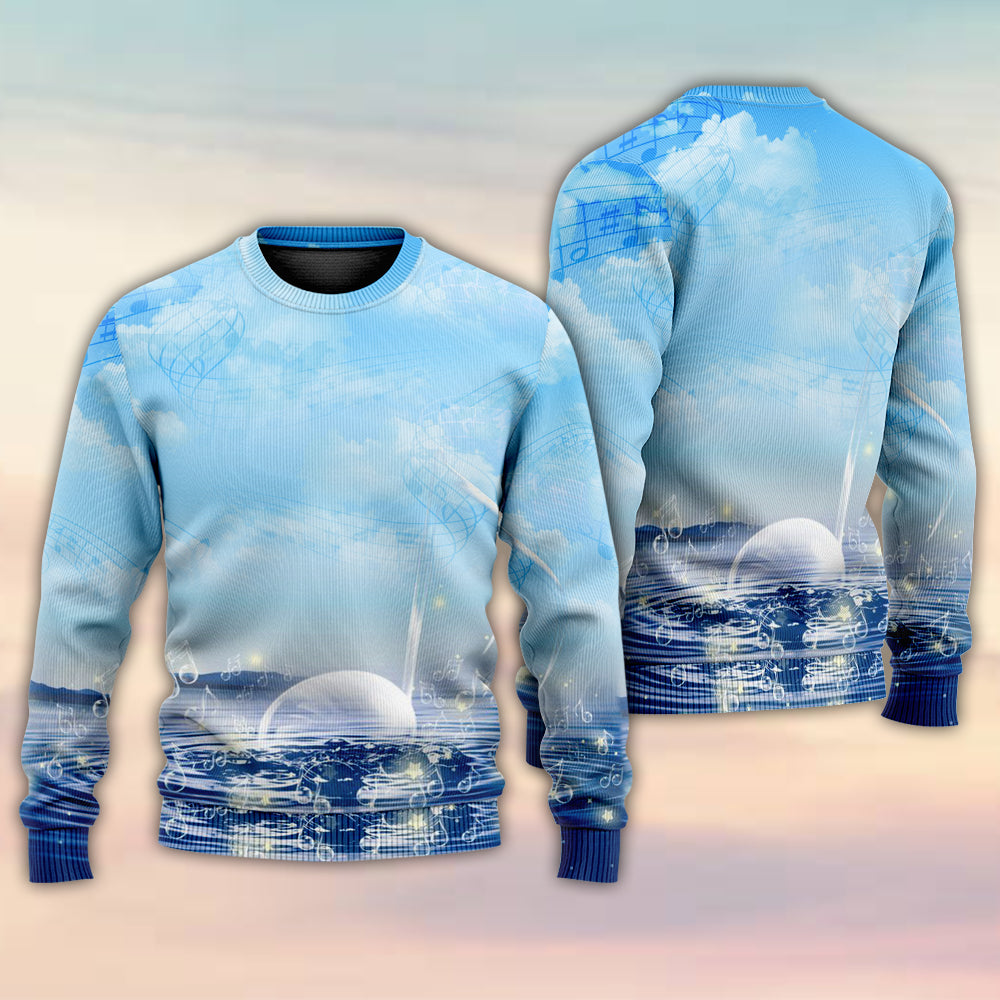 Music Sounds Of Nature Sweater For Rehearsals Weekend Outings And Expressive Casual Styling