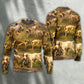 Hunting Dog And Duck Sweater For Playful Everyday Outfits Travel And Comfortable Daily Wear