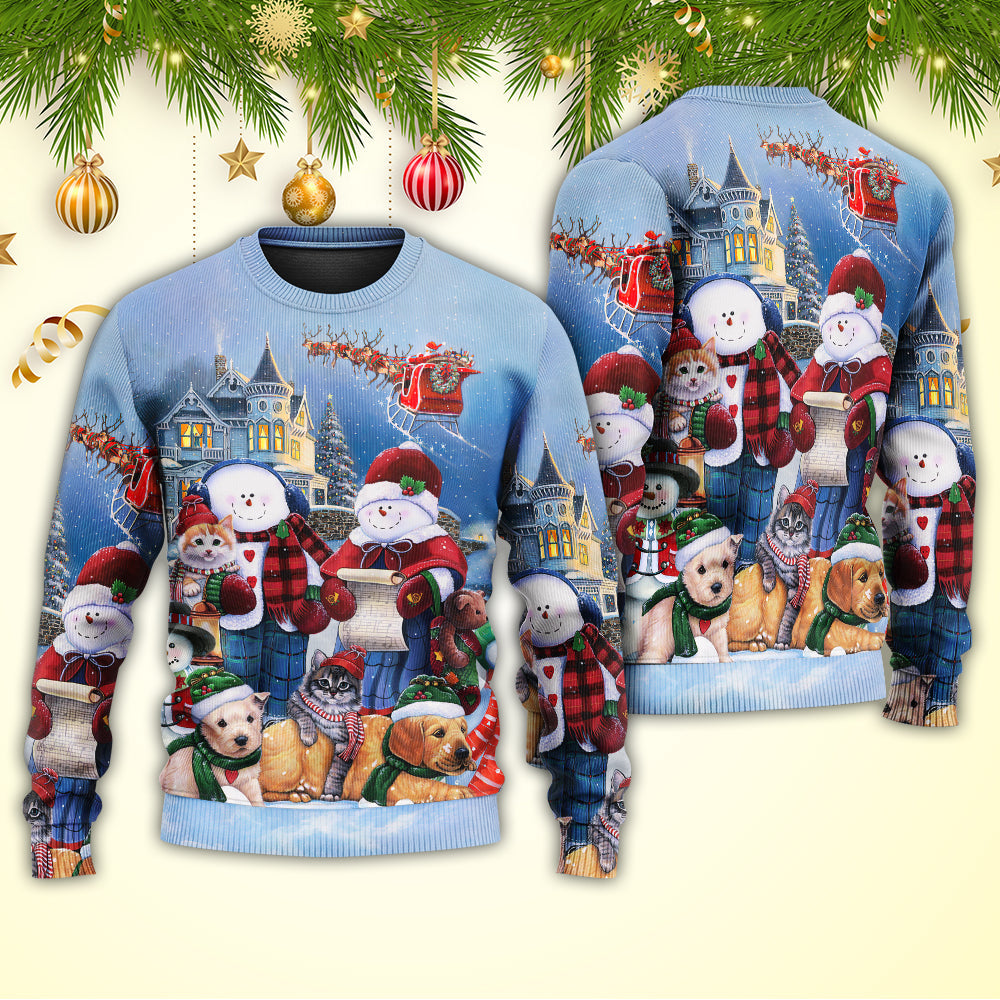Christmas Family Snowman Happy Xmas Sweater For Festive Events Weekend Outings And Comfortable Winter Style