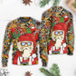 Christmas Hippie Santa And Peace Sweater For Holiday Travel Winter Outings And Cheerful Gift Giving