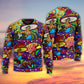 Hippie Mushroom Colorful Sweater For Boho Festivals Weekend Trips And Relaxed Casual Styling