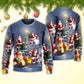 Christmas Santa Holiday Lights Xmas Tree Sweater For Holiday Parties Family Gatherings And Seasonal Gift Giving