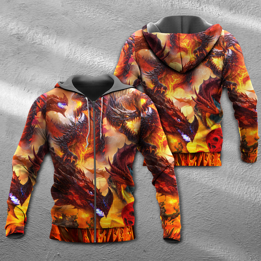 Red Dragon Skull Fire Hoodie For Alternative Outfits Travel And Distinctive Casual Wear