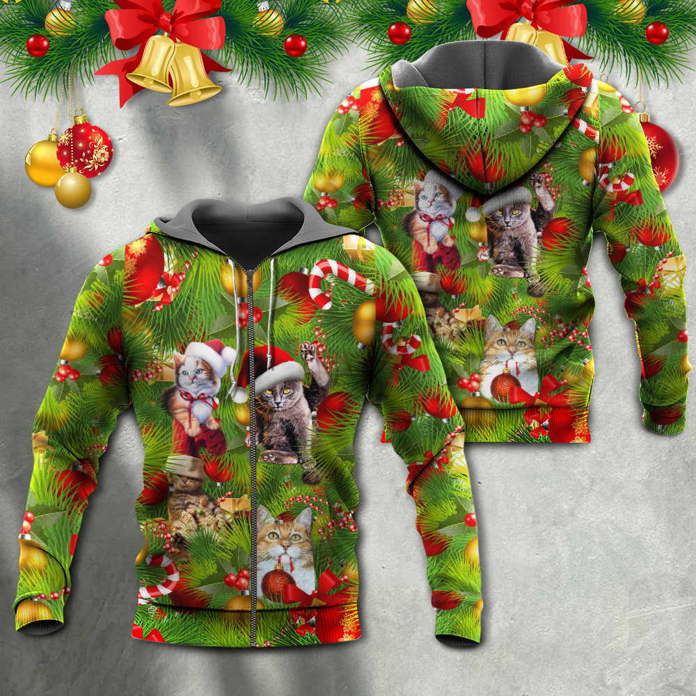 Christmas Lazy Cat Cozy Day Hoodie For Holiday Parties Weekend Outings And Cheerful Gift Giving