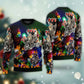 Hot Rod Christmas Tree Fire Sweater For Winter Parties Seasonal Adventures And Relaxed Everyday Styling