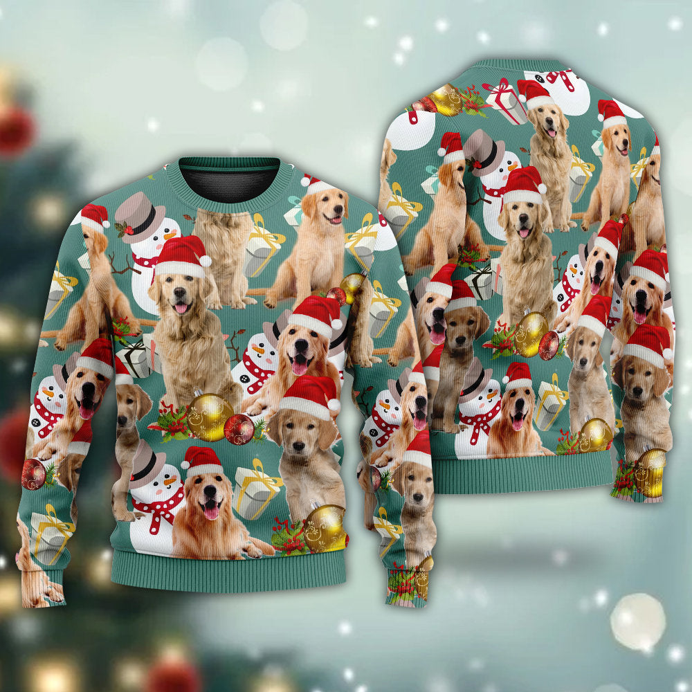 Golden Retriever Merry Christmas Sweater For Holiday Parties Family Gatherings And Seasonal Gift Giving