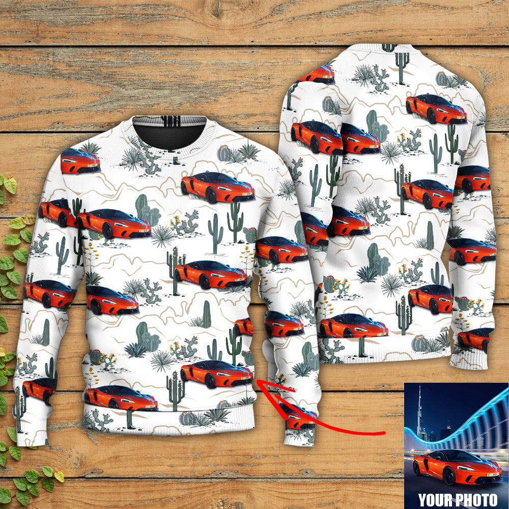 Desert Mountains Cactus Landscape Sweater For Casual Gatherings Holidays And Everyday Comfort