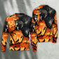 Halloween Wolf Pumpkin Fantasy Sweater For Alternative Outfits Seasonal Events And Everyday Comfort