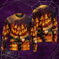 Halloween Pumpkin Wild Fantasy Sweater For Art Fans Travel Parties And Distinctive Casual Style
