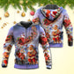 Funny Santa Hoodie For Christmas Gatherings Outdoor Trips And Relaxed Seasonal Style