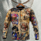 Pirate Skull Treasure Map Hoodie For Alternative Fashion Events And Relaxed Everyday Wear