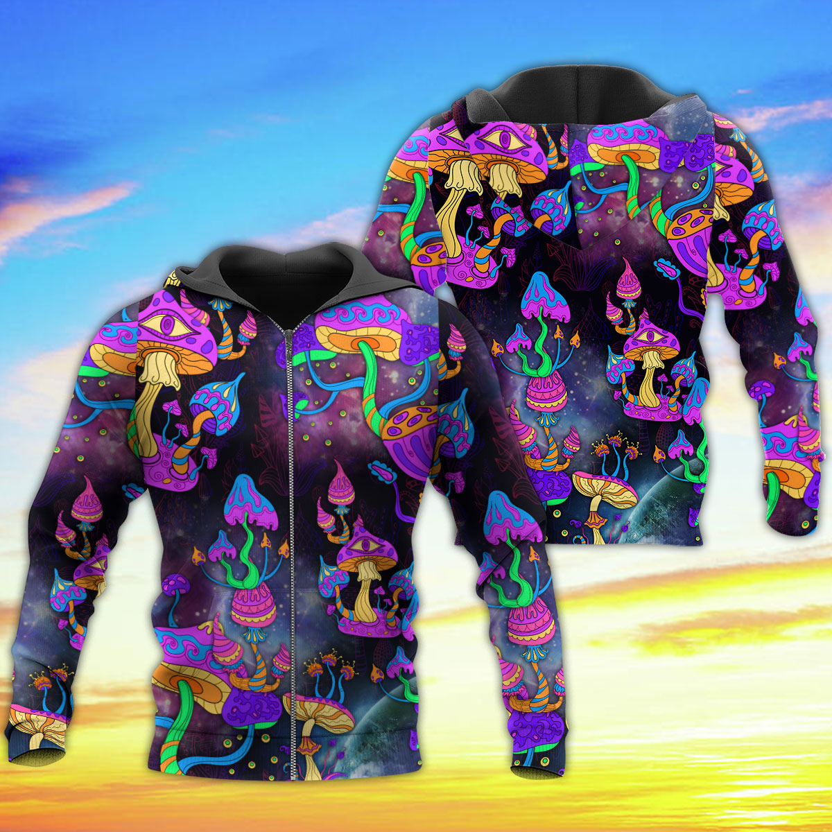 Hippie Mushroom Lover Hoodie For Boho Enthusiasts Seasonal Trips And Thoughtful Gifts